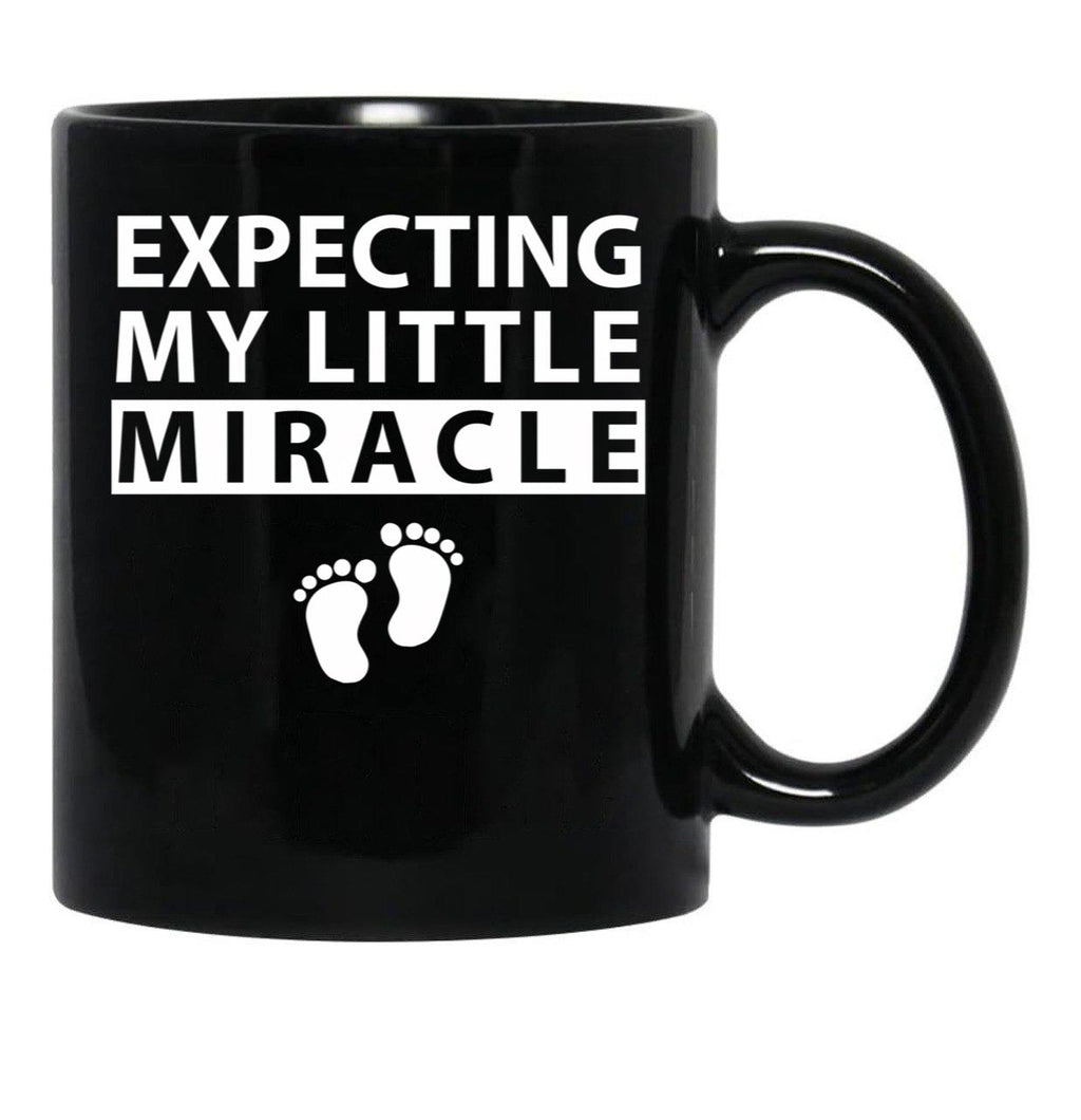 Expecting My Little Miracle Black Coffee Mug, Gift Coffee Mug - Black