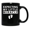 Expecting My Little Miracle Black Coffee Mug, Gift Coffee Mug - Black