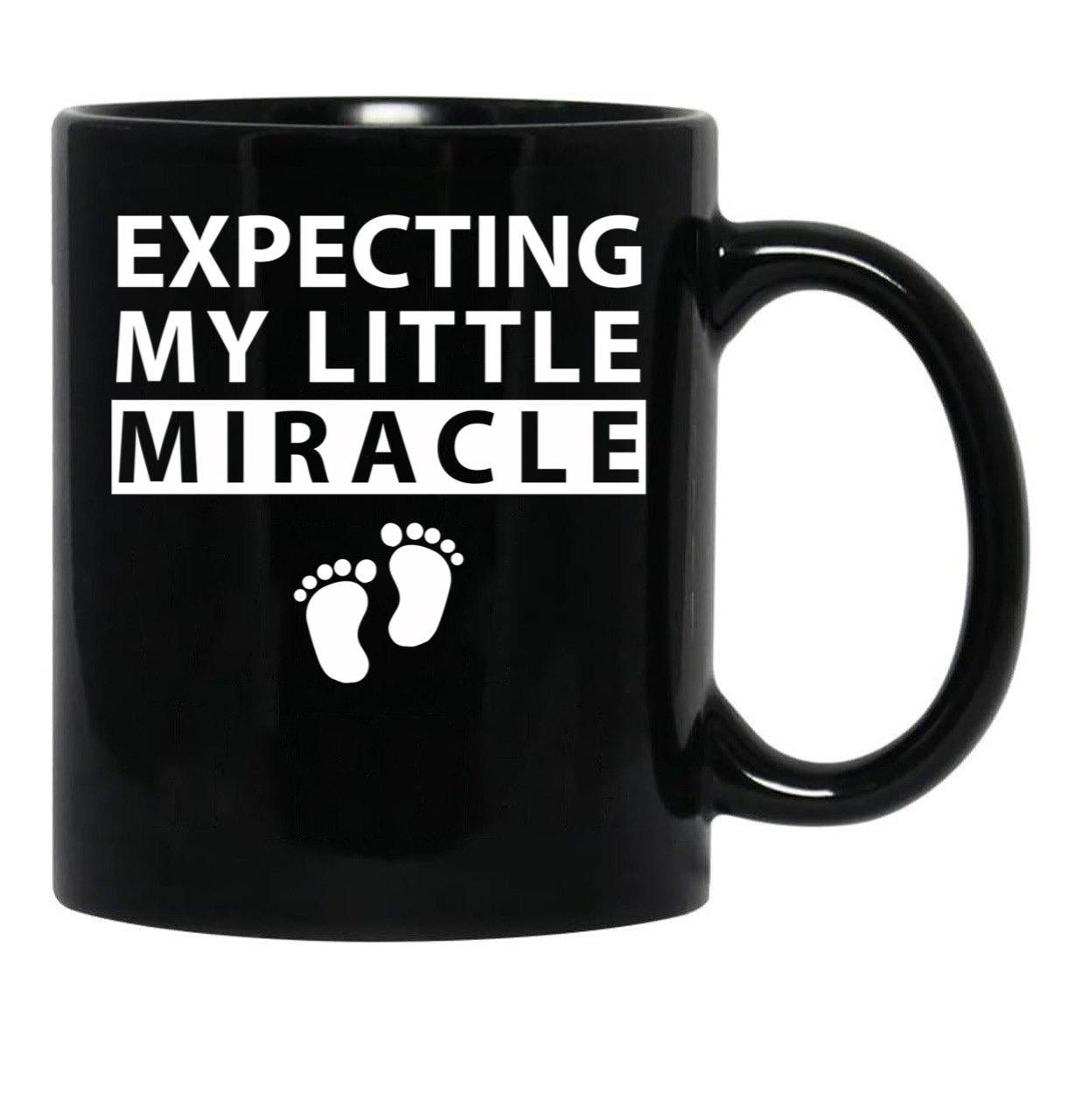 Expecting My Little Miracle Black Coffee Mug, Gift Coffee Mug - Black