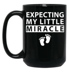 Expecting My Little Miracle Black Coffee Mug, Gift Coffee Mug