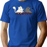 Exploding Kittens Premium Heavyweight Cotton T-Shirt - Blue