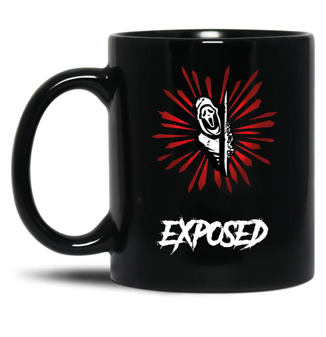 Exposed Camiseta Dead by Daylight dbd Ghostface Scream Classic Black Coffee Mug, Gift Coffee Mug