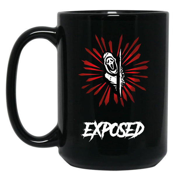 Exposed Camiseta Dead by Daylight dbd Ghostface Scream Classic Black Coffee Mug, Gift Coffee Mug - Black