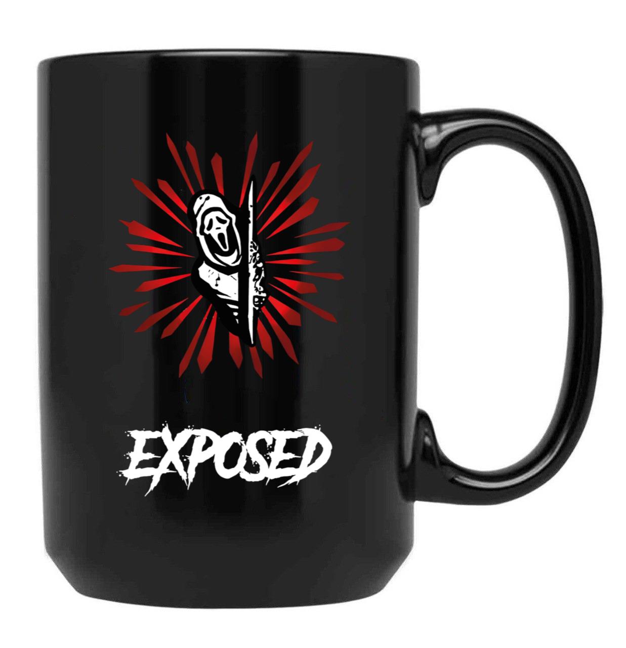 Exposed Camiseta Dead by Daylight dbd Ghostface Scream Classic Black Coffee Mug, Gift Coffee Mug