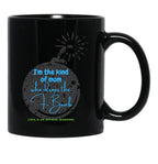 F-Bomb Mom In Blue Black Coffee Mug, Gift Coffee Mug - Black