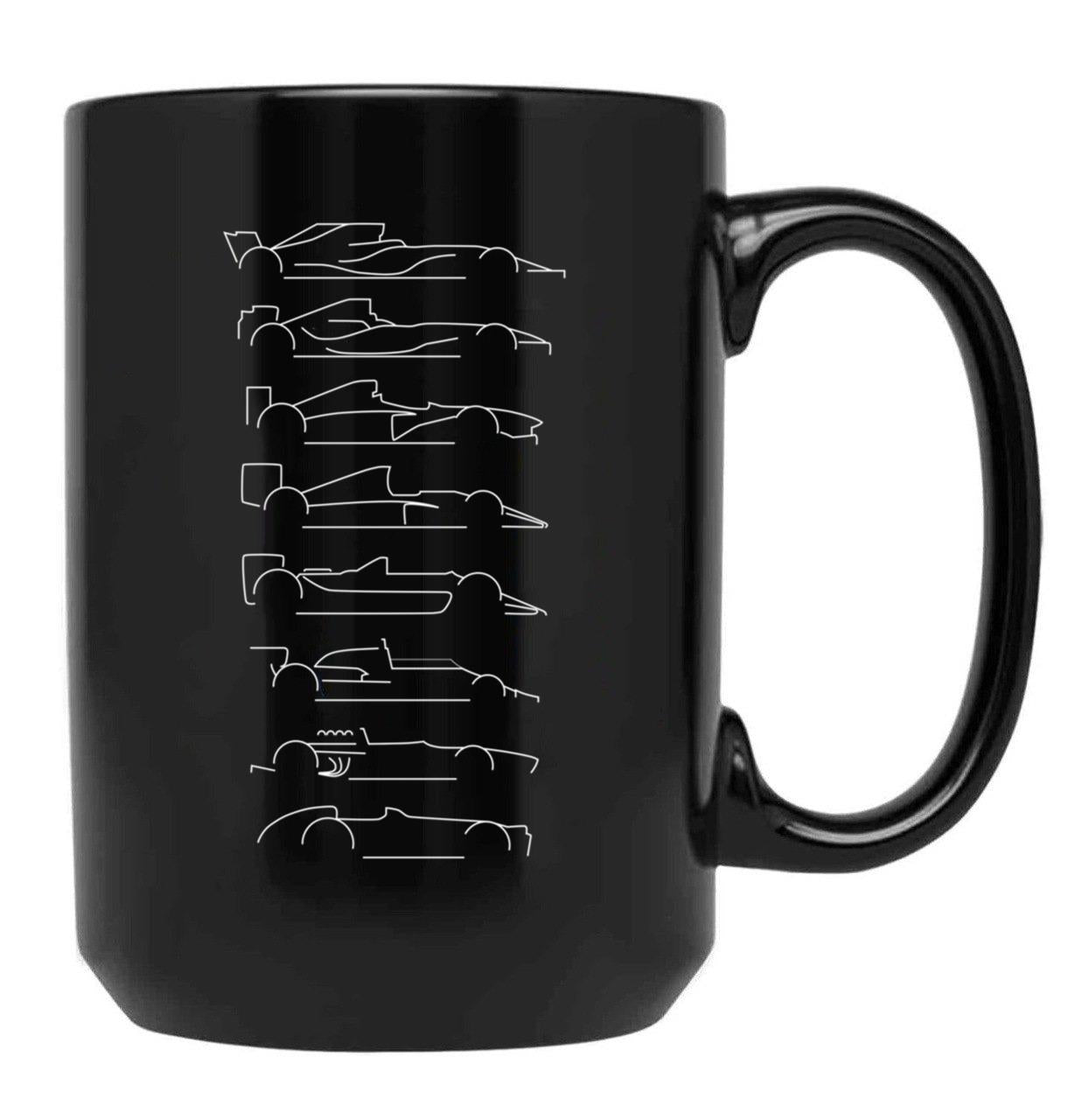 F1 Decades Black Essential Black Coffee Mug, Gift Coffee Mug