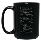 F1 Decades Black Essential Black Coffee Mug, Gift Coffee Mug