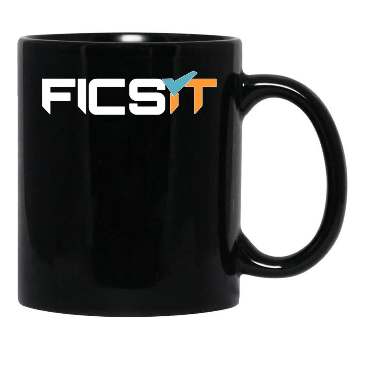 FICSIT Satisfactory Logo Classic Black Coffee Mug, Gift Coffee Mug - Black