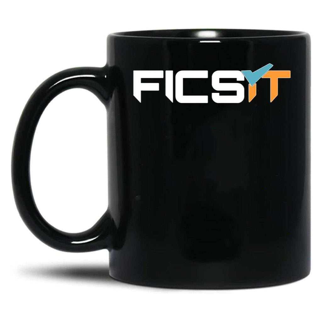 FICSIT Satisfactory Logo Classic Black Coffee Mug, Gift Coffee Mug