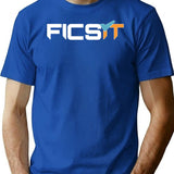 FICSIT Satisfactory Logo Classic Premium Heavyweight Cotton T-Shirt - Blue