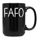 Fafo Says It All Black Coffee Mug, Gift Coffee Mug