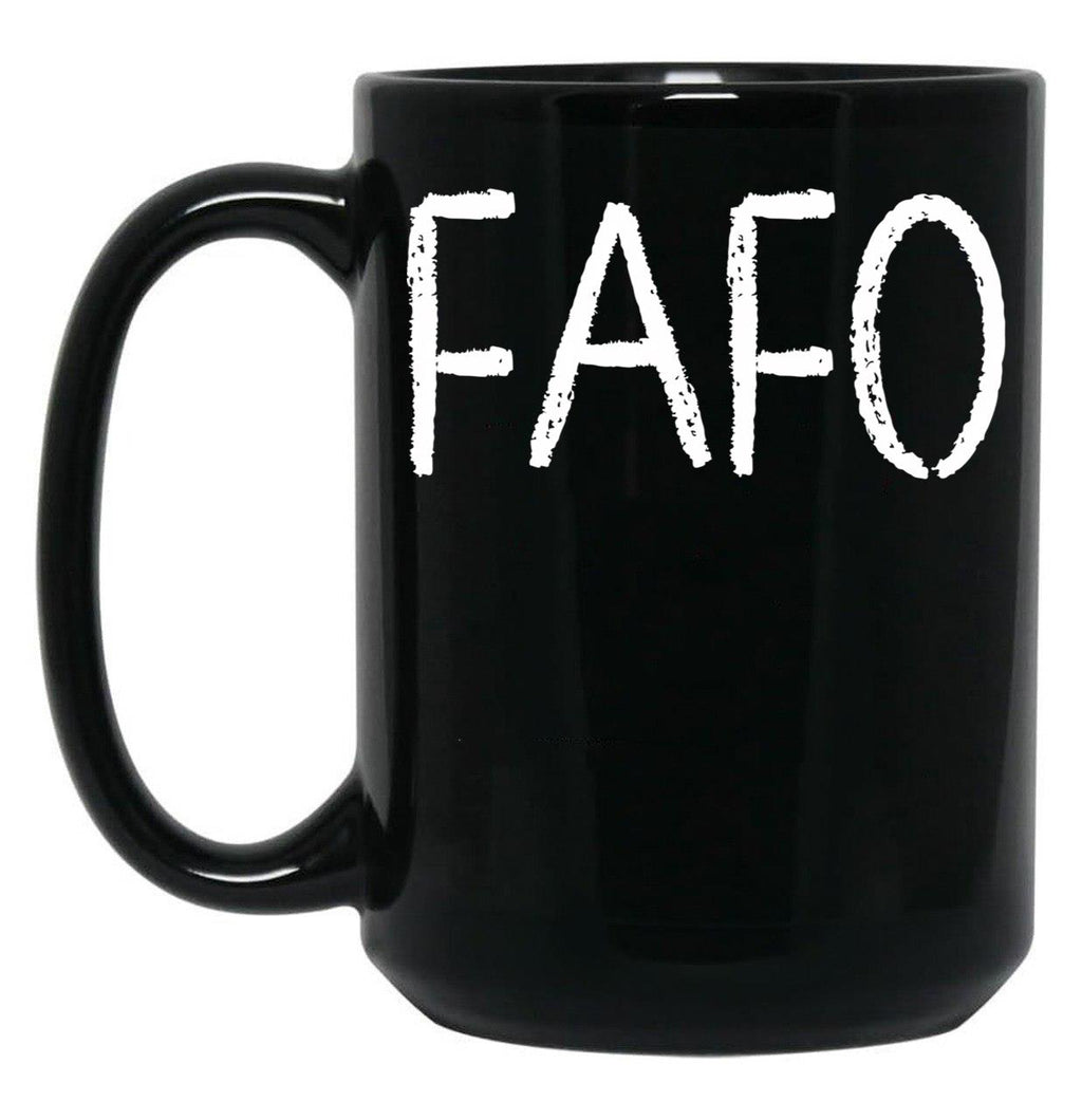 Fafo Says It All Black Coffee Mug, Gift Coffee Mug