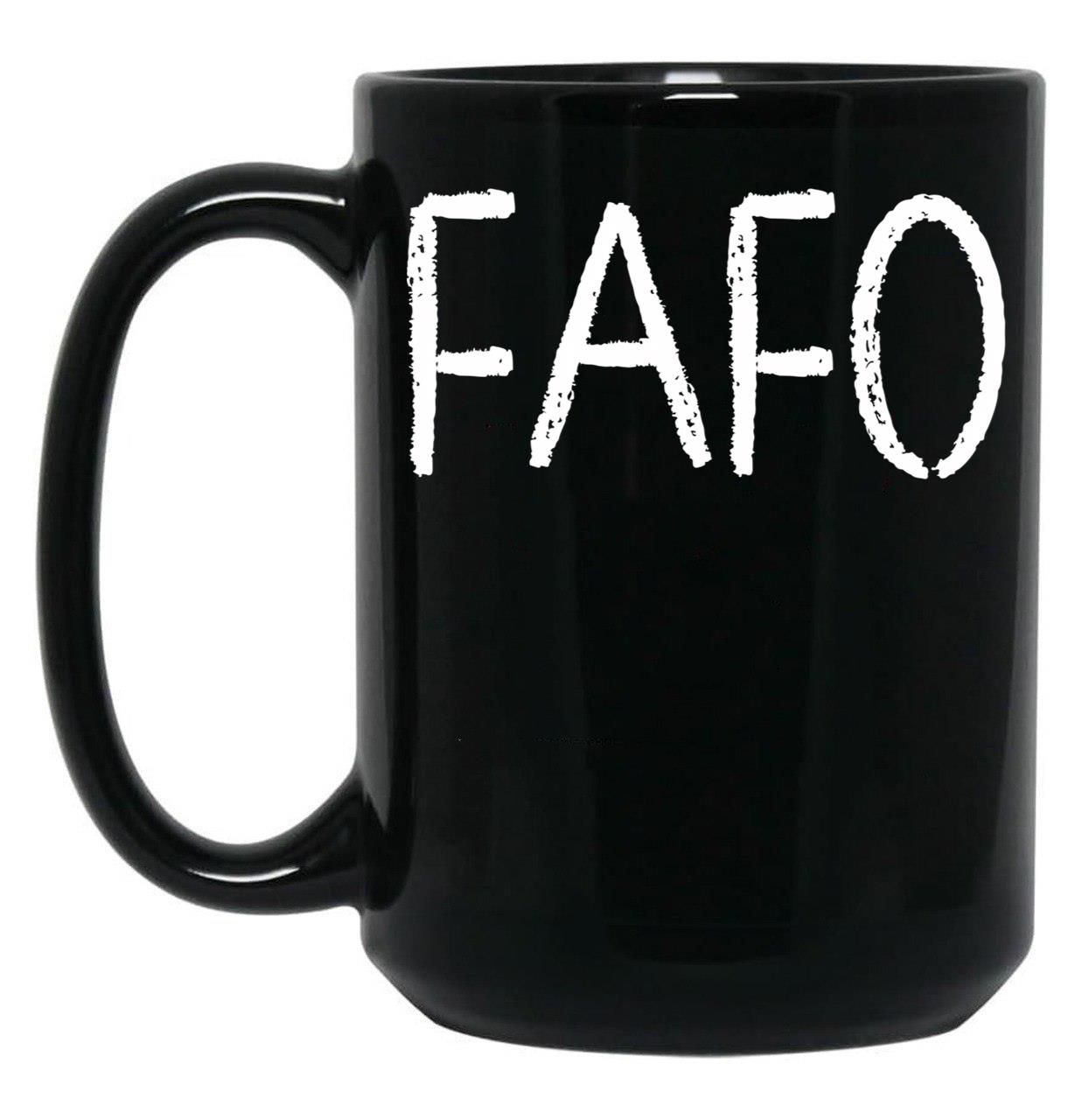 Fafo Says It All Black Coffee Mug, Gift Coffee Mug
