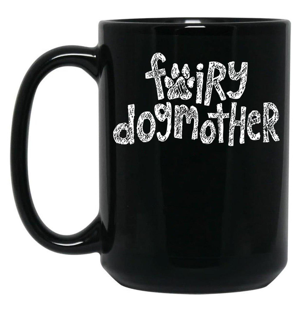 Fairy Dogmother White Black Coffee Mug, Gift Coffee Mug