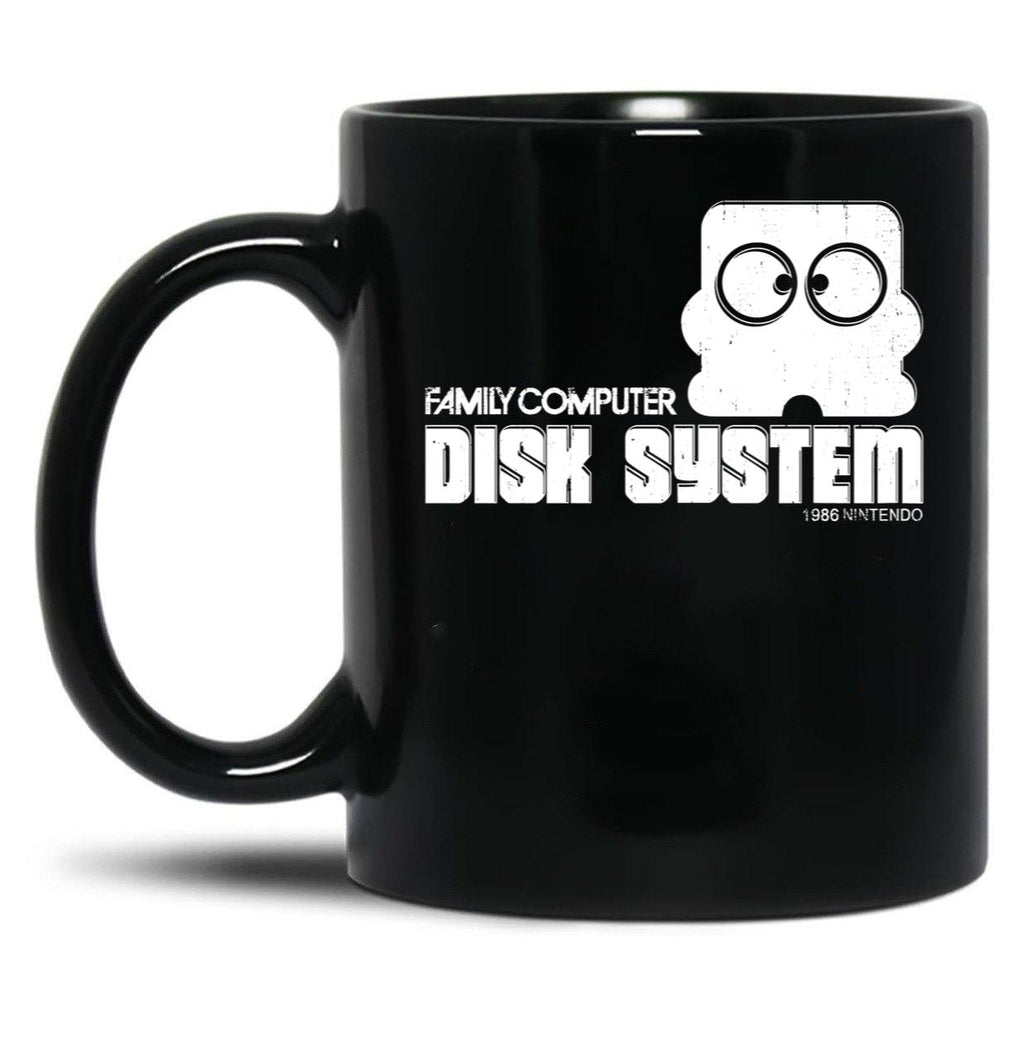 Famicom Disk Black Coffee Mug, Gift Coffee Mug