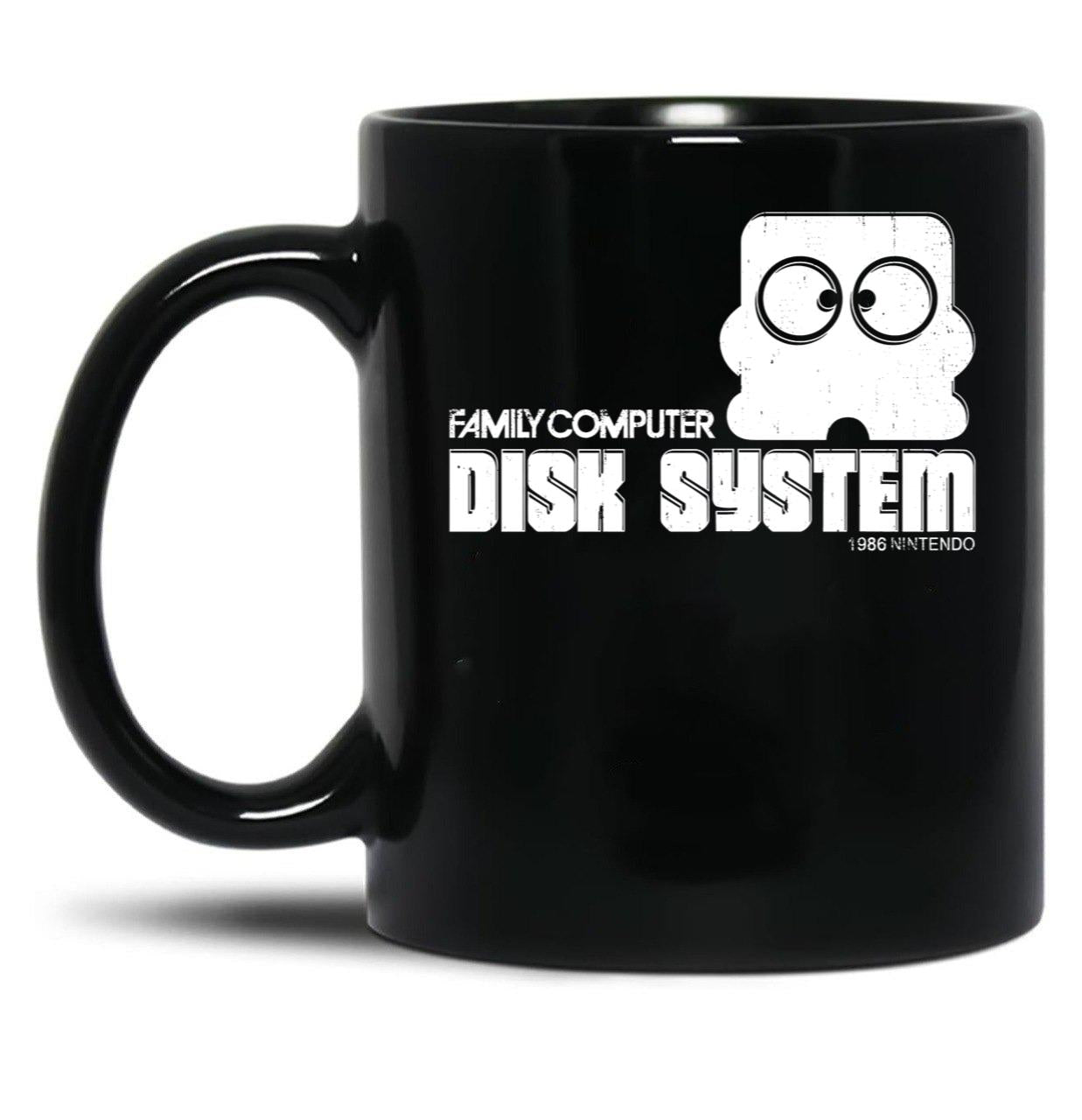 Famicom Disk Black Coffee Mug, Gift Coffee Mug