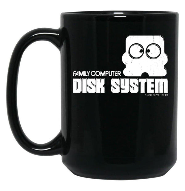 Famicom Disk Black Coffee Mug, Gift Coffee Mug - Black