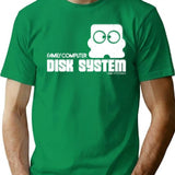 Famicom Disk Premium Heavyweight Cotton T-Shirt - Green