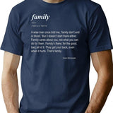 Family Don't End in Blood Premium Heavyweight Cotton T-Shirt - Navy