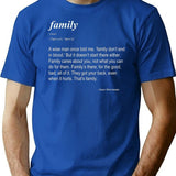 Family Don't End in Blood Premium Heavyweight Cotton T-Shirt - Blue