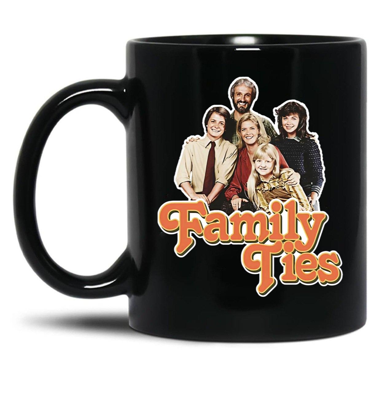 Family Ties Essential Black Coffee Mug, Gift Coffee Mug