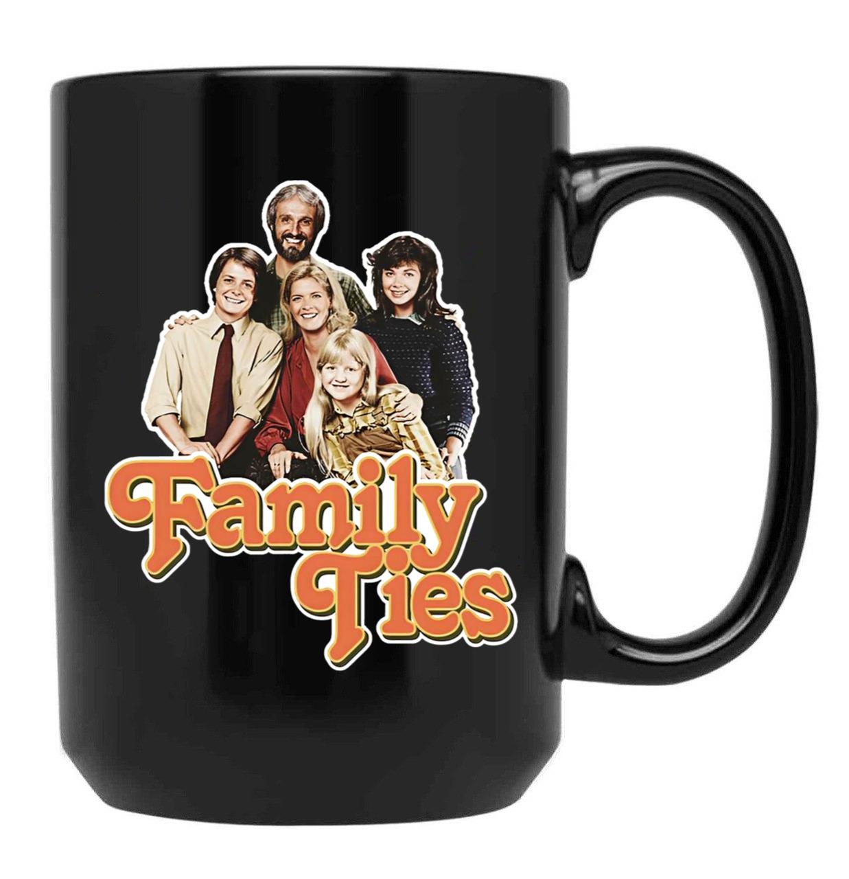 Family Ties Essential Black Coffee Mug, Gift Coffee Mug