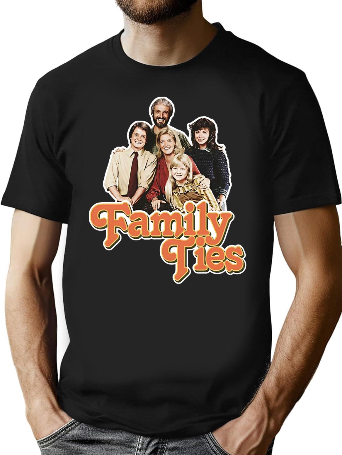 Family Ties Essential  Premium Heavyweight Cotton T-Shirt - Black