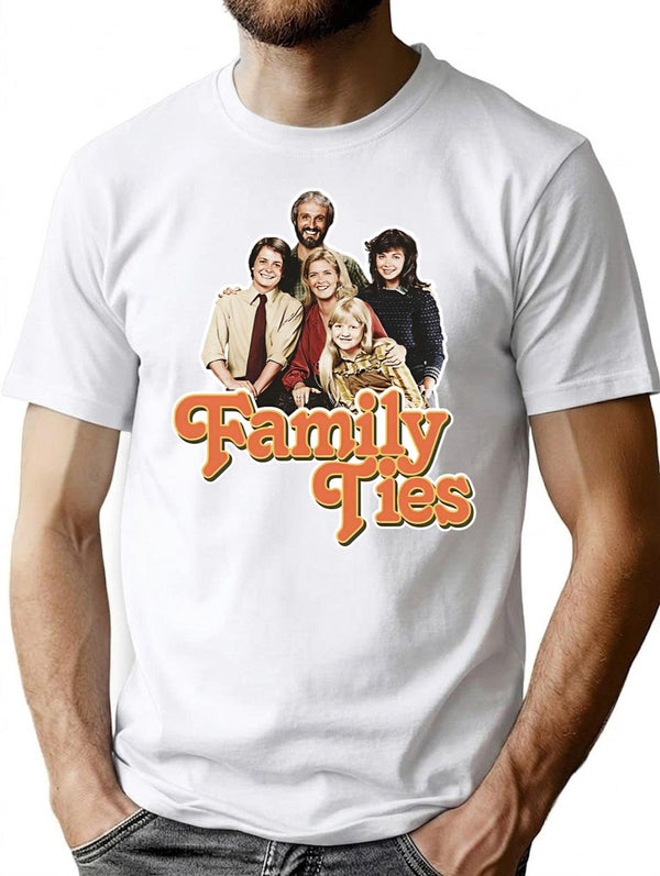 Family Ties Essential  Premium Heavyweight Cotton T-Shirt - White