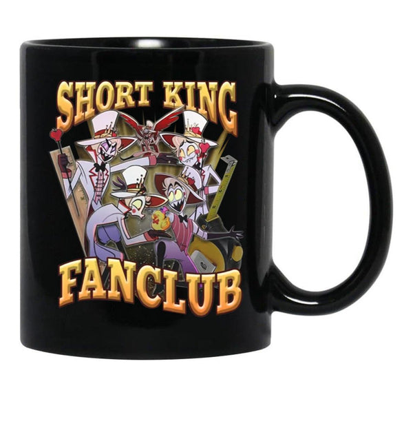 Fanclub Lucifer Short King Hazbin Hotel Characters Black Coffee Mug, Gift Coffee Mug - Black