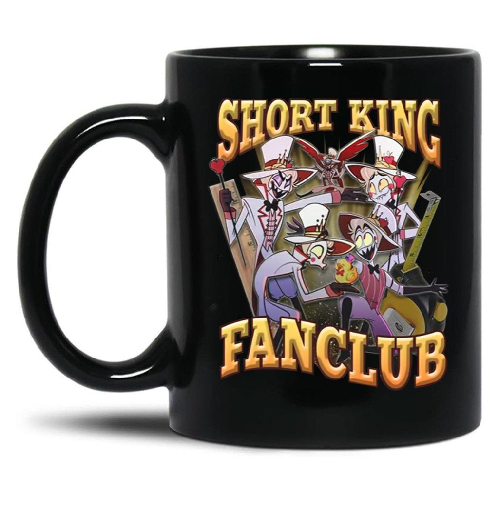 Fanclub Lucifer Short King Hazbin Hotel Characters Black Coffee Mug, Gift Coffee Mug