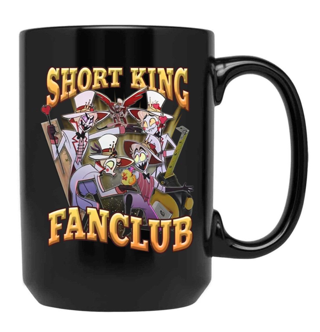 Fanclub Lucifer Short King Hazbin Hotel Characters Black Coffee Mug, Gift Coffee Mug