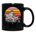 Fantastic Mr. Fox And Family On A Motorbike Black Coffee Mug, Gift Coffee Mug - Black