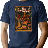 Fantasy Epic Comic Book Cover Fan Art T-Shirt for Men & Women, T-Shirts Graphic Tee - Navy
