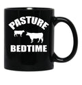 Farmer Cattle Cows Tshirts - Funny Cow Tshirt Pasture Bedtime Funny Cow Lovers Gift Idea Tshirt Black Coffee Mug, Gift Coffee Mug - Black