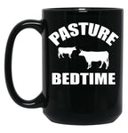 Farmer Cattle Cows Tshirts - Funny Cow Tshirt Pasture Bedtime Funny Cow Lovers Gift Idea Tshirt Black Coffee Mug, Gift Coffee Mug