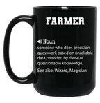 Farmer Definition Funny Farmer Quote Cool Gift For Farmer Lover Black Coffee Mug, Gift Coffee Mug