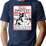Faster Pussycat Kill Kill T-Shirt for Men & Women, T-Shirts Graphic Tee - Navy