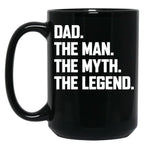 Father Black Coffee Mug, Gift Coffee Mug