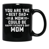 Fathers Day Single Mother Shirt Single Parent Funny Father'S Day Tee Single Mom Black Coffee Mug, Gift Coffee Mug - Black