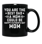 Fathers Day Single Mother Shirt Single Parent Funny Father'S Day Tee Single Mom Black Coffee Mug, Gift Coffee Mug - Black