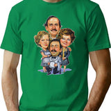 Fawlty Arts Towers Tv Series Characters Funny Design Premium Heavyweight Cotton T-Shirt - Green