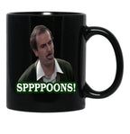 Fawlty Towers Sppppoons Black Coffee Mug, Gift Coffee Mug - Black