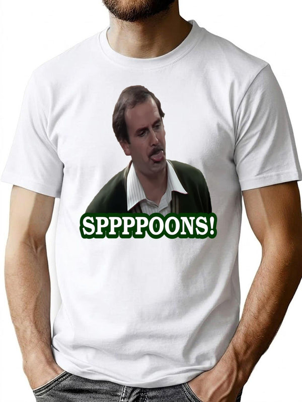 Fawlty Towers Sppppoons Premium Heavyweight Cotton T-Shirt - White