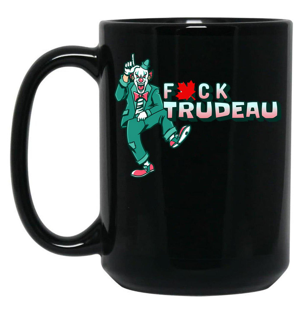 Fck Trudeau Clown Black Coffee Mug, Gift Coffee Mug