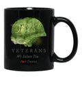 Fck Trudeau We Salute Vets Black Coffee Mug, Gift Coffee Mug - Black