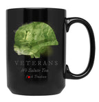 Fck Trudeau We Salute Vets Black Coffee Mug, Gift Coffee Mug
