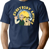Feathers McGraw Premium Heavyweight Cotton T-Shirt - Navy
