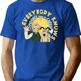Feathers McGraw Premium Heavyweight Cotton T-Shirt - Blue