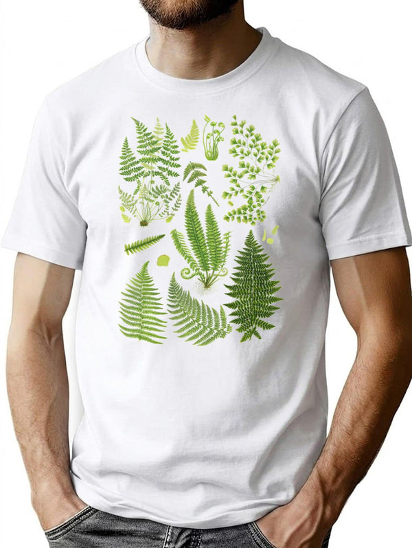 Fern Chart Study T-Shirt for Men & Women, T-Shirts Graphic Tee - White