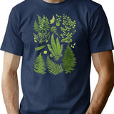 Fern Chart Study T-Shirt for Men & Women, T-Shirts Graphic Tee - Navy